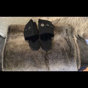 UGG black cable knit boots